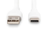 Digitus AK-300340-005-W USB-kabel USB 2.0 0,5 m USB A USB C 0,48 Gbit/sek. 60 W Hvid