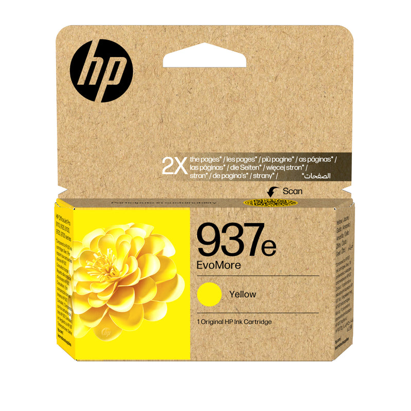 HP Original 937e EvoMore-blækpatron, gul