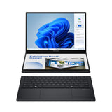 ASUS Zenbook Duo UX8406CA- -ISSQL41X Intel Core Ultra 9 285H Hybrid (2-i-1) 35,6 cm (14") Berøringsskærm WUXGA 32 GB LPDDR5x-SDRAM 1 TB SSD Wi-Fi 7 (802.11be) Windows 11 Pro Grå