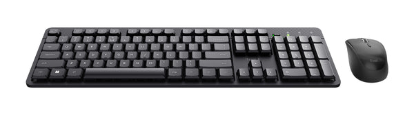 Trust Ody II tastatur Mus inkluderet Kontor RF trådløst QWERTZ Tysk Sort