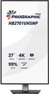 iiyama PROGRAPHIC HB2701UHSNP-B1 computerskærm 68,6 cm (27") 3840 x 2160 pixel 4K Ultra HD LCD Sort