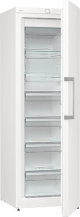 Gorenje Fritstående fryseskab med stor kapacitet til daglig opbevaring. Multiflow 360° sikrer jævn køling, mens NoFrost eliminerer behovet for afrimning. Fast Freeze nedfryser hurtigt nyindsatte madvarer og hjælper med at bevare kvaliteten.