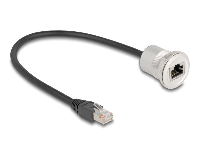 DeLOCK 88187 netværkskabel Sort, Sølv 0,3 m Cat5e S/UTP (STP)