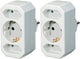 Brennenstuhl BRENN-1508050 strømstik adapter Type C (eurostik) Hvid
