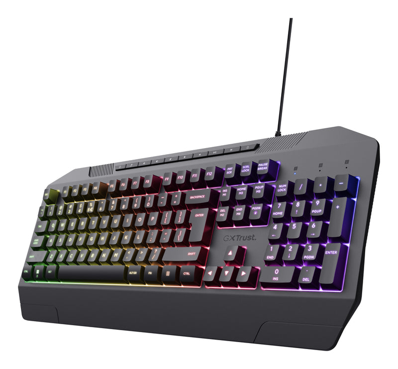 Trust GXT 836 Evocx tastatur Spil USB QWERTY US engelsk Sort