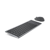 DELL KM7120W tastatur Mus inkluderet Kontor RF trådløs + Bluetooth QWERTY Nordisk Grå, Titanium