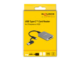 DeLOCK 91008 kortlæser USB 3.2 Gen 1 (3.1 Gen 1) Type-C Grå