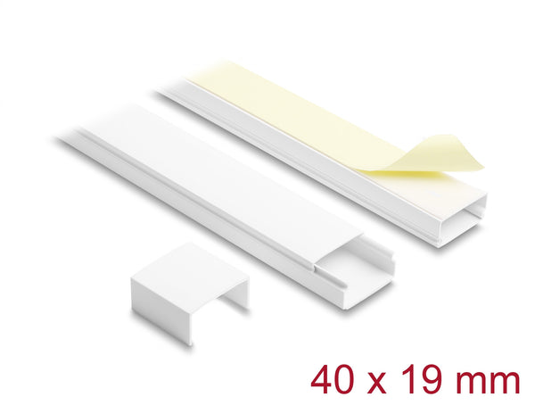 DeLOCK 22088 kabelorganisator Universel Kabelkanal Hvid 2 stk