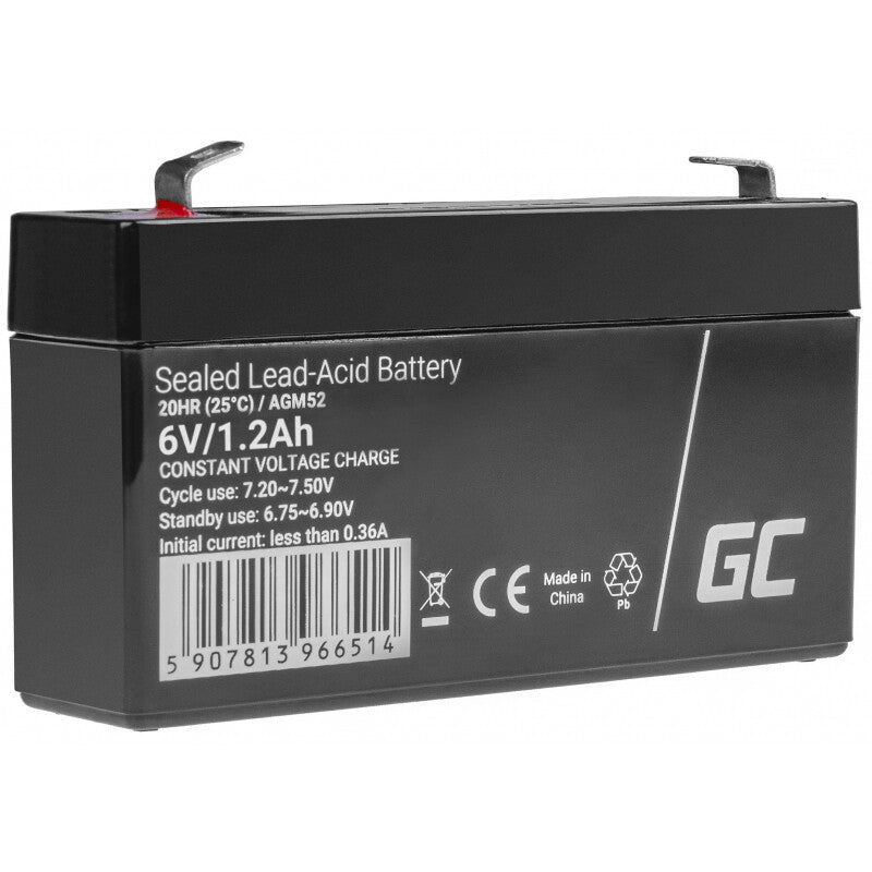 Green Cell AGM52 UPS batteri Blybatterier (VRLA) 6 V 1,2 At
