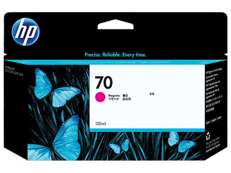HP 70 DesignJet-blækpatron med 130 ml, magenta