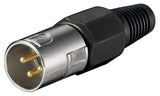 Goobay 11749 kabelsamler XLR (3-pin) Sort, Metallic