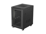 Lanberg FF01-6818-23B stativ 18U Fritstående reol Sort