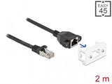 DeLOCK 87112 netværkskabel Sort, Hvid 2 m Cat6a S/FTP (S-STP)