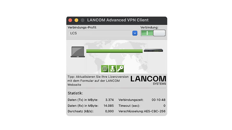 LANCOM Upgrade Advanced VPN Client (MAC, Bulk 10) Administration af netværk 10 licens(er)