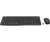 Logitech MK295 Silent Wireless Combo tastatur Mus inkluderet Kontor RF trådløst Ungarsk Grafit