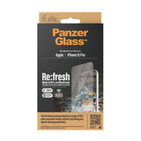 PanzerGlass ® Re:fresh Skærmbeskyttelse iPhone 15 Pro | Ultra-Wide Fit m. EasyAligner