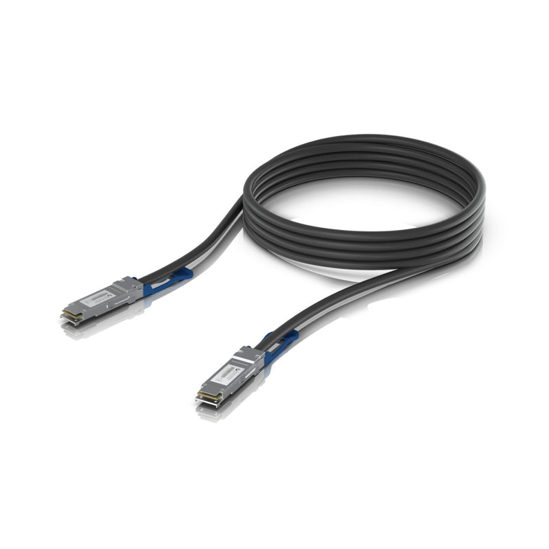 Ubiquiti UACC-DAC-QSFP28-3M InfiniBand og fiberoptisk kabel Sort