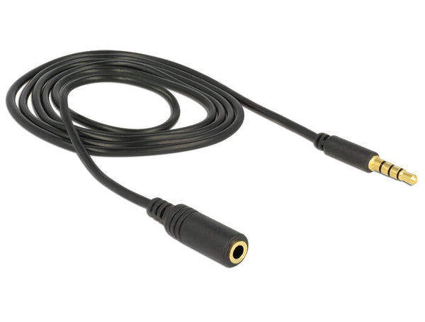DeLOCK 84666 lydkabel 1 m 3.5mm Sort