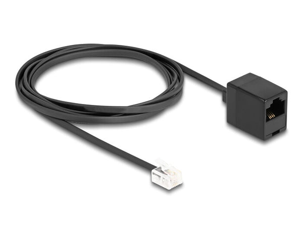 DeLOCK 88093 telefonkabel 2 m Sort