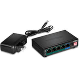 Trendnet TPE-TG51G netværksswitch Gigabit Ethernet (10/100/1000) Strøm over Ethernet (PoE) Sort