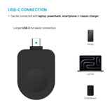 FIXED FIXDW-AWAP-BK oplader til mobil enhed SmartWatch Sort USB Trådløs opladning Indendørs