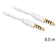DeLOCK 3.5mm - 3.5mm, 0.5m lydkabel 0,5 m Hvid