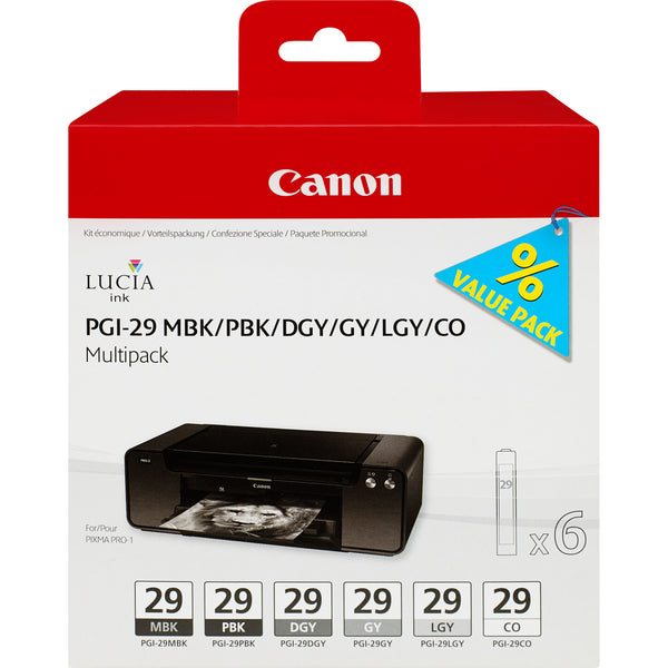 Canon 4868B018 blækpatron Original Sort, Mørkegrå, Grå, Lys grå, Mat sort, Foto sort