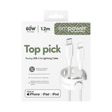 PanzerGlass empower™ by ® Racing 60W USB-C to Lightning Kabel | USB 2.0 | 1.2M | Silver White