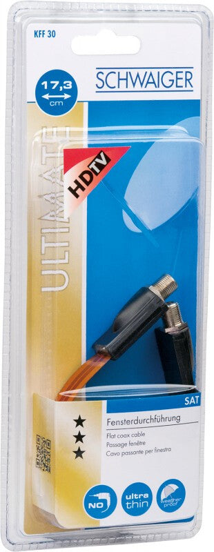 Schwaiger KFF30 531 koaxial kabel 0,173 m F-type Sort, Rød