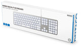 Deltaco Kablet lavprofil aluminiums tastatur med belysning og dual USB-A & USB-C forbindelse