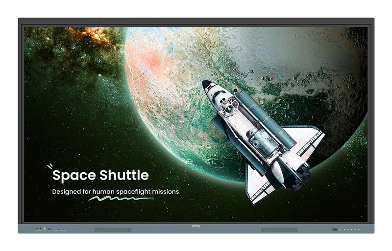 BenQ RE7504 Interaktivt fladpanel 190,5 cm (75") 450 cd/m² 4K Ultra HD Sort, Grå Berøringsskærm Indbygget processer Android