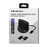 Qoltec 50632 smartcard læser USB 2.0 Sort