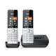 Gigaset COMFORT 500A duo Analog/DECT-telefon Nummervisning Sort, Sølv