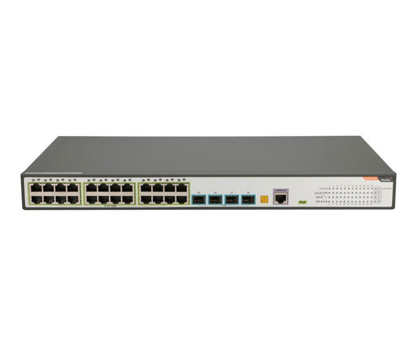 FiberHome S4820-28T-X-PE-AC netværksswitch Administreret L2/L3 Gigabit Ethernet (10/100/1000) Strøm over Ethernet (PoE) 1U Sort, Grå