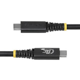 StarTech.com CC2M20GUSB4TP USB-kabel USB4 Gen 2x2 2 m USB C 20 Gbit/sek. 240 W Sort