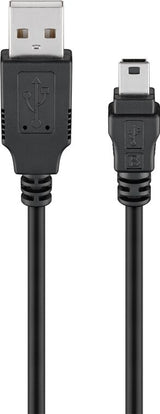 Goobay 93228 USB-kabel USB 2.0 0,15 m USB A Mini-USB B 0,48 Gbit/sek. Sort