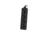 Lanberg PS0-04E-0100-IEC-BK stikdåse 1 m 4 AC stikkontakt(er) Indendørs Sort
