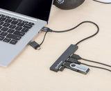 Manhattan 181006 dockingstation USB 3.2 Gen 1 (3.1 Gen 1) Type-A Grå