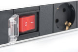 Digitus DN-95402 stikdåse 2 m 7 AC stikkontakt(er) Sort