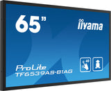 iiyama TF6539AS-B1AG skilte display Kiosk design 163,8 cm (64.5") LED 435 cd/m² 4K Ultra HD Sort Berøringsskærm Indbygget processer Android 11 24/7