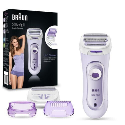 Braun Silk-épil 81653272 ladyshaver 4 hoved(er) Trimmer Lilla, Hvid