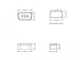 DeLOCK 60162 dækning af sokkel VGA Transparent 10 stk