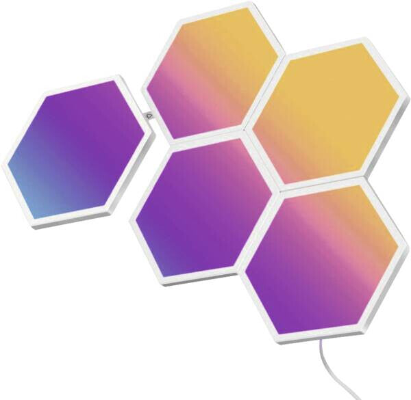 Govee RGBIC Glide Hexa Light Panels 5 pcs Intelligent væglampe Wi-Fi/Bluetooth