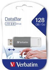 Verbatim V DataBar USB-nøgle 128 GB USB Type-A 2.0 Grå