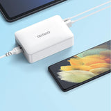 Deltaco USBC-MO100 oplader til mobil enhed Universel Hvid Vekselstrøm, USB Hurtig opladning Indendørs