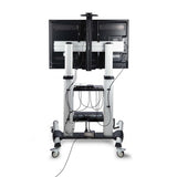 StarTech.com 1110C-MOBILE-TV-CART tv-beslag 2,54 m (100") Sort, Sølv