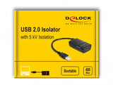 DeLOCK 64225 seriel konverter/repeater/isolator USB 2.0 Sort