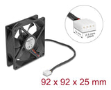 DeLOCK 67297 Computerkølesystem Computerkabinet Ventilator 9,2 cm Sort 1 stk