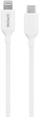 Deltaco IPLH-451 Lightning kabel 1 m Hvid