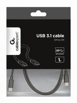 Gembird CCP-USB3.1-CMCM-1M USB-kabel USB 3.2 Gen 1 (3.1 Gen 1) USB C Sort